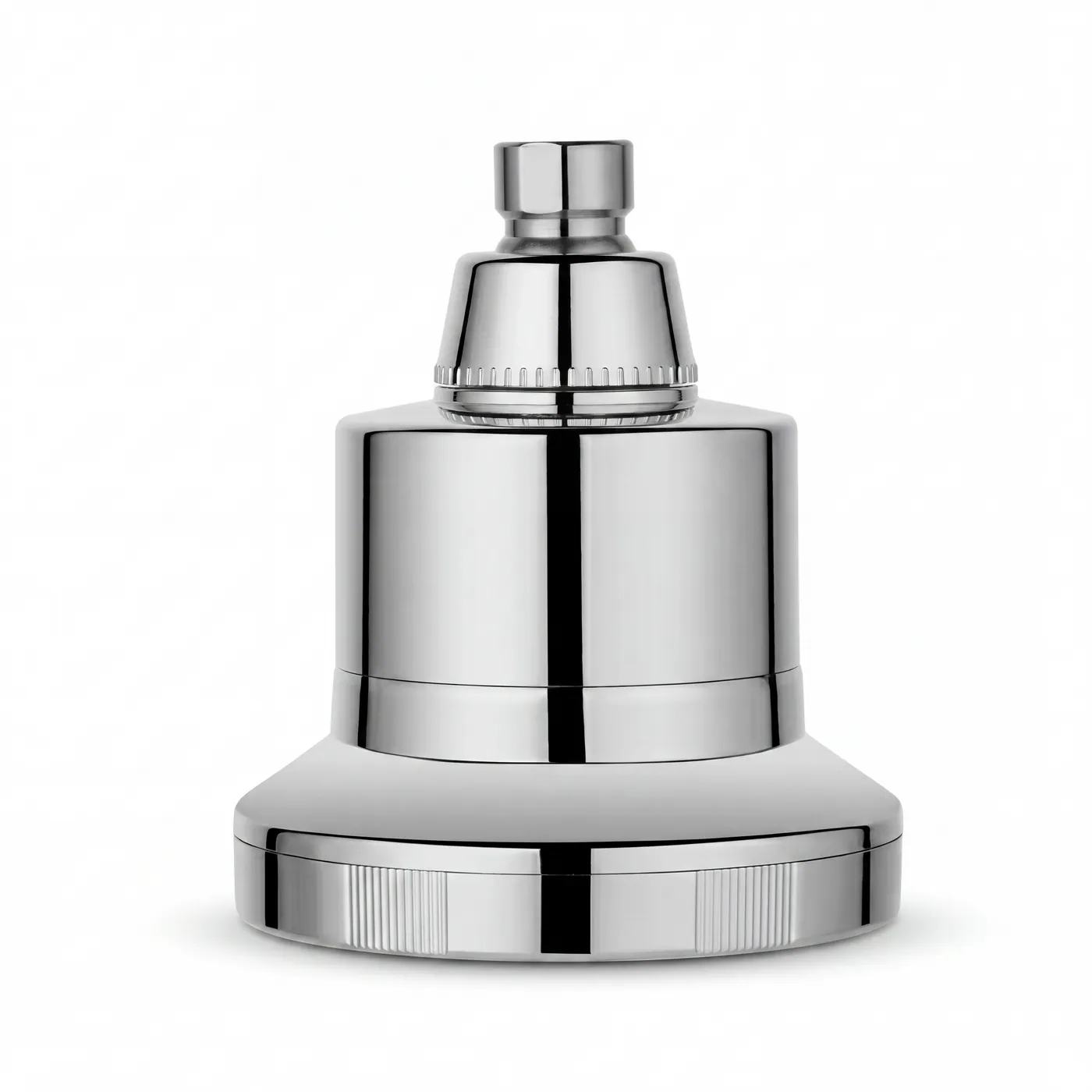 Purely chrome showerhead — back view